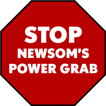 Stop Newsom’s Power Grab campaign logo
